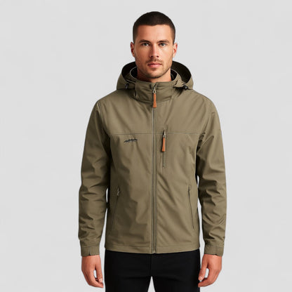 Slim Fit Water Repellent Hoodie Jacket - OutfitLondon