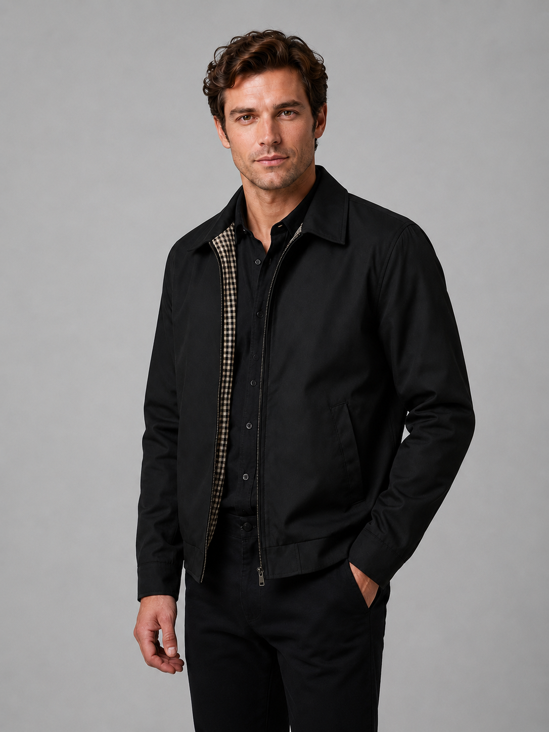 Men's Lightweight Zip-Up Casual Jacket