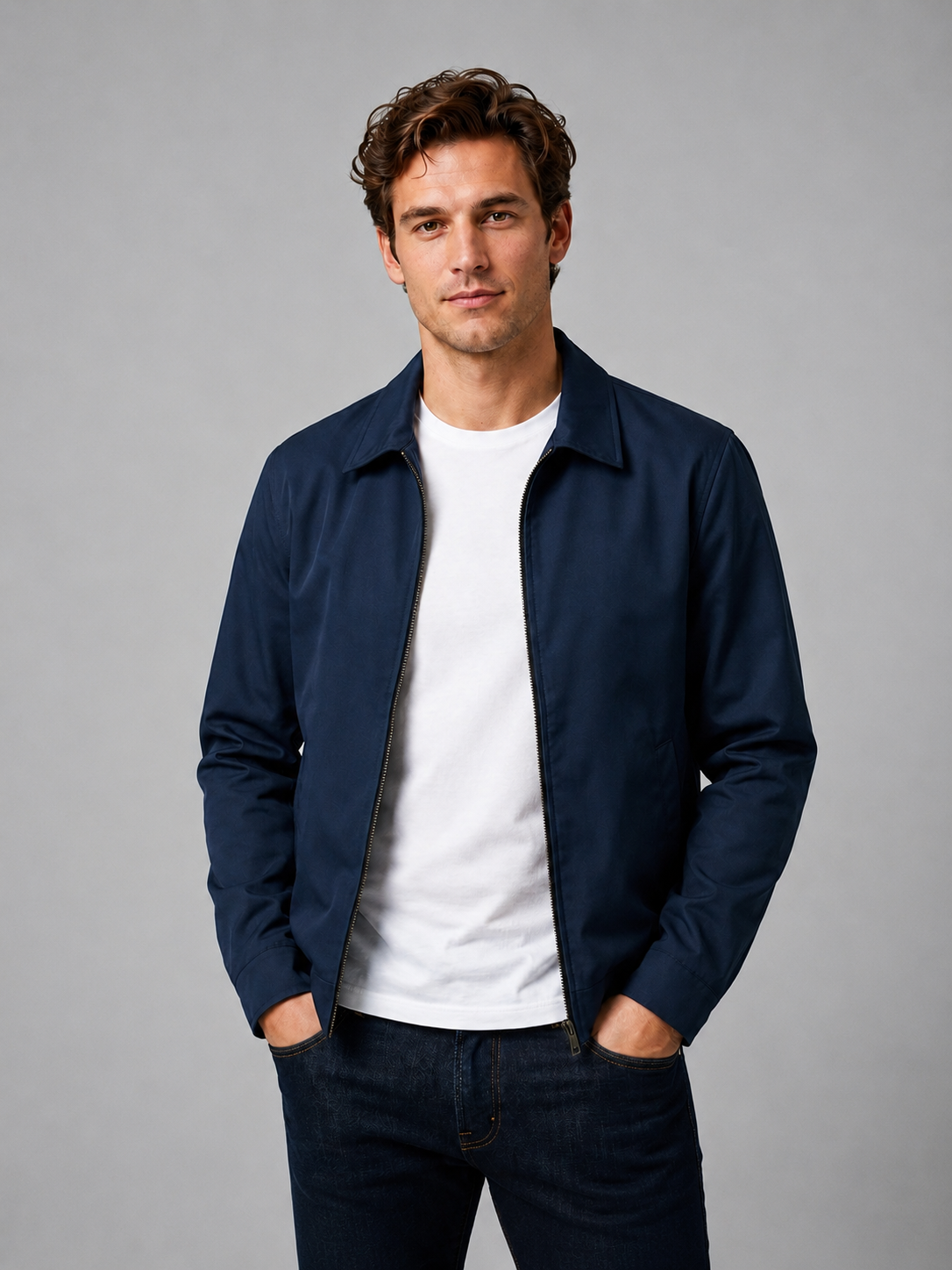 Men's Lightweight Zip-Up Casual Jacket