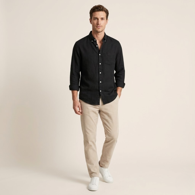 Men's Classic Cotton Blend Smart Casual Shirt