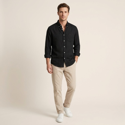 Men's Classic Cotton Blend Smart Casual Shirt
