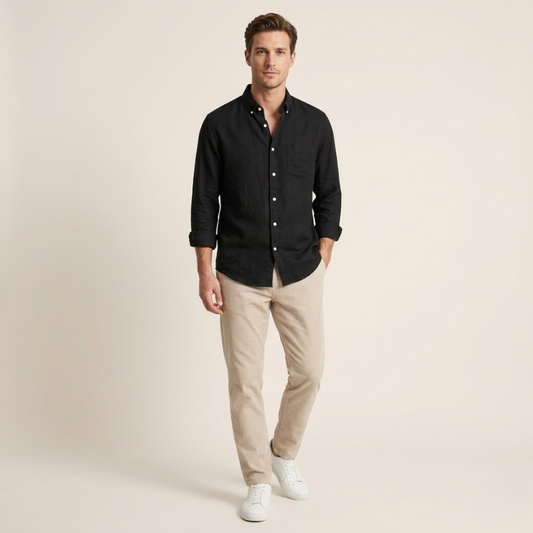 Men's Classic Cotton Blend Smart Casual Shirt