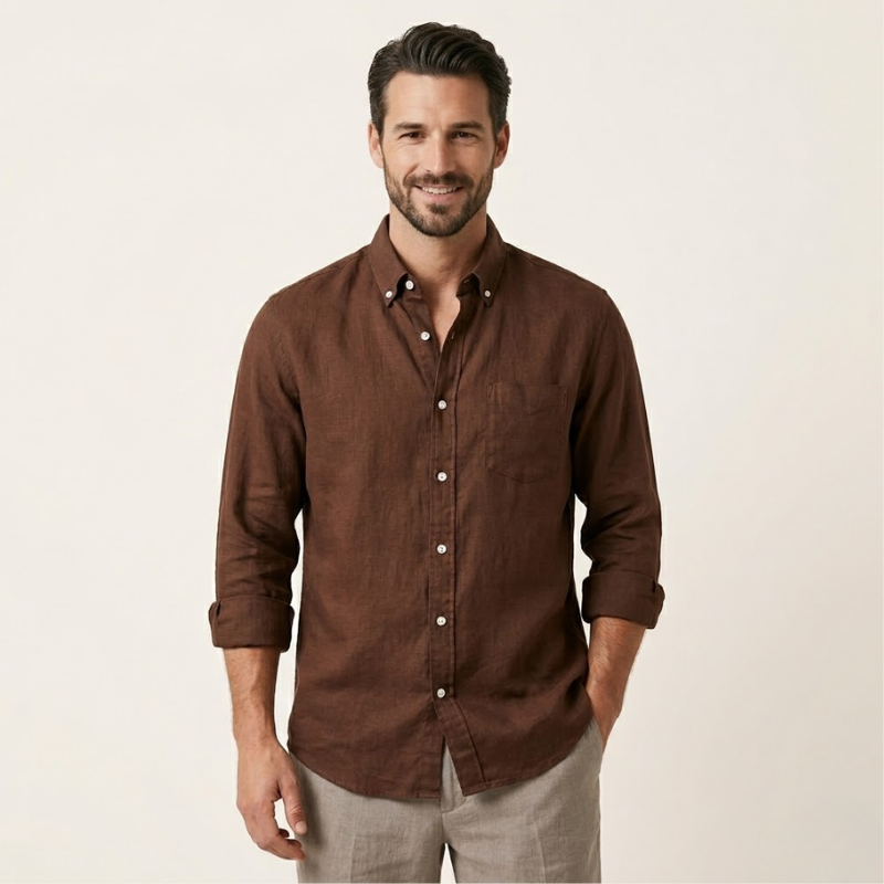 Men's Classic Cotton Blend Smart Casual Shirt
