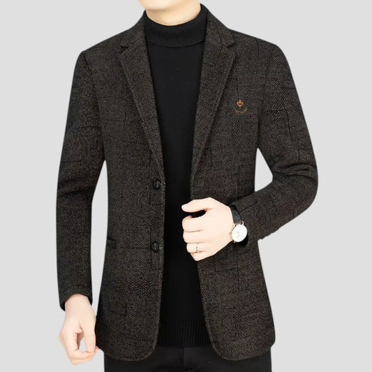 Classic Fit Herringbone Suit Jacket - OutfitLondon