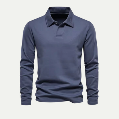 Men's Sporty Long Sleeve Golf Shirt - OutfitLondon
