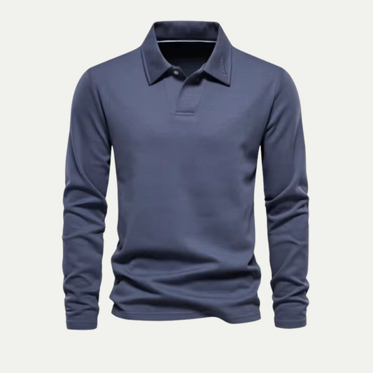 Men's Sporty Long Sleeve Golf Shirt - OutfitLondon