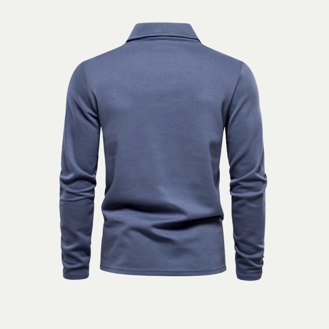 Men's Sporty Long Sleeve Golf Shirt