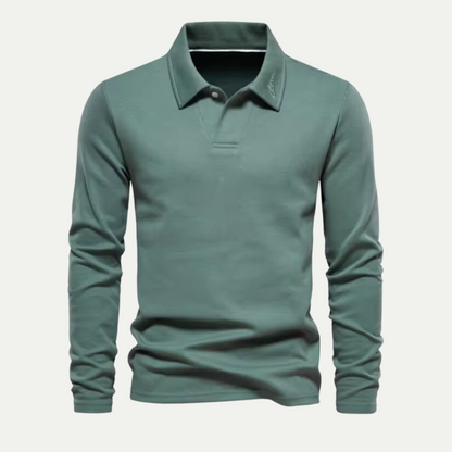Men's Sporty Long Sleeve Golf Shirt