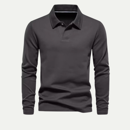 Men's Sporty Long Sleeve Golf Shirt