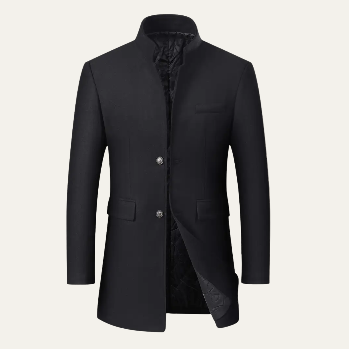 Classic Fit Long Winter Coat for Men - OutfitLondon