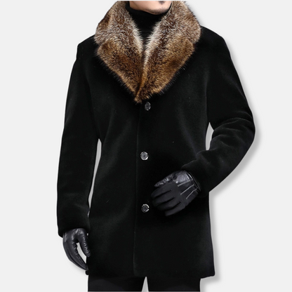 Soft Faux Fur Mens Winter Parka Coat - OutfitLondon