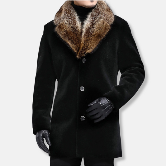 Soft Faux Fur Mens Winter Parka Coat - OutfitLondon