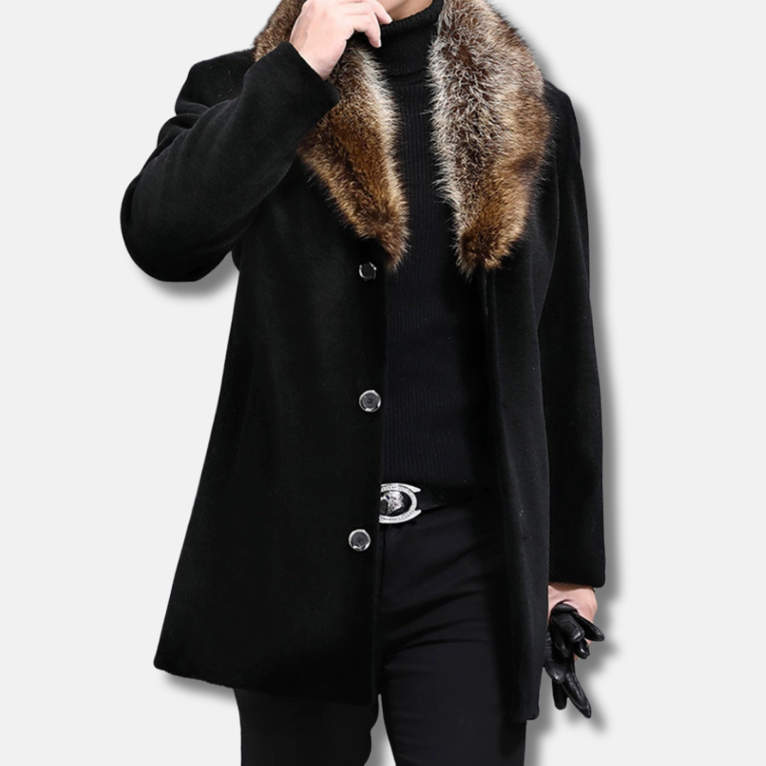 Soft Faux Fur Mens Winter Parka Coat