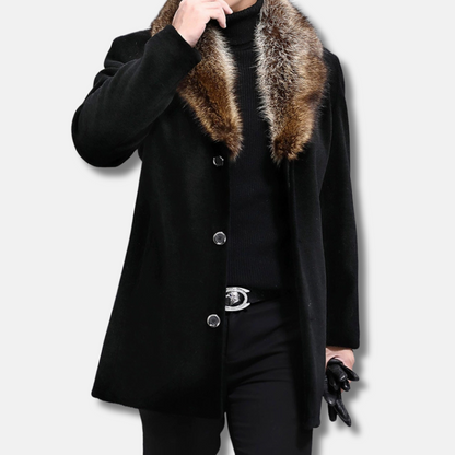 Soft Faux Fur Mens Winter Parka Coat