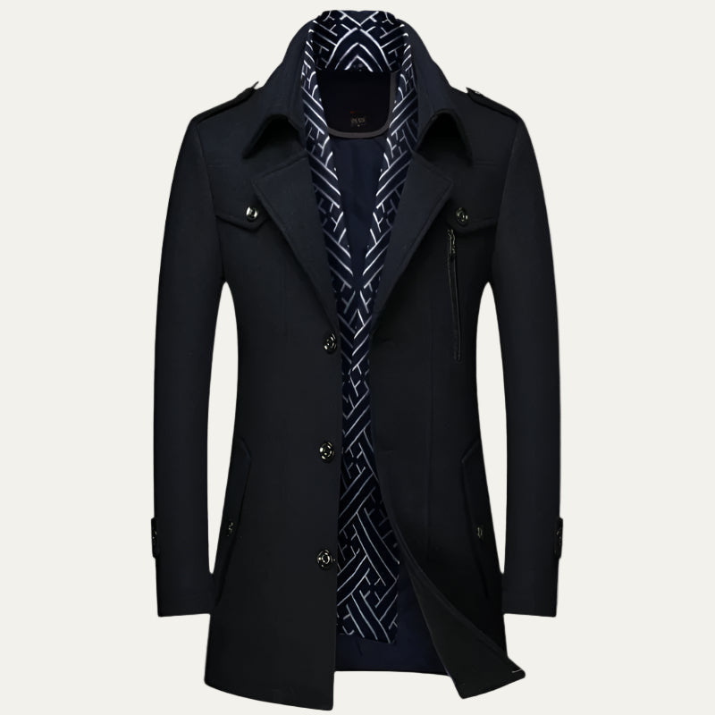 Classic Navy Short Trench Coat