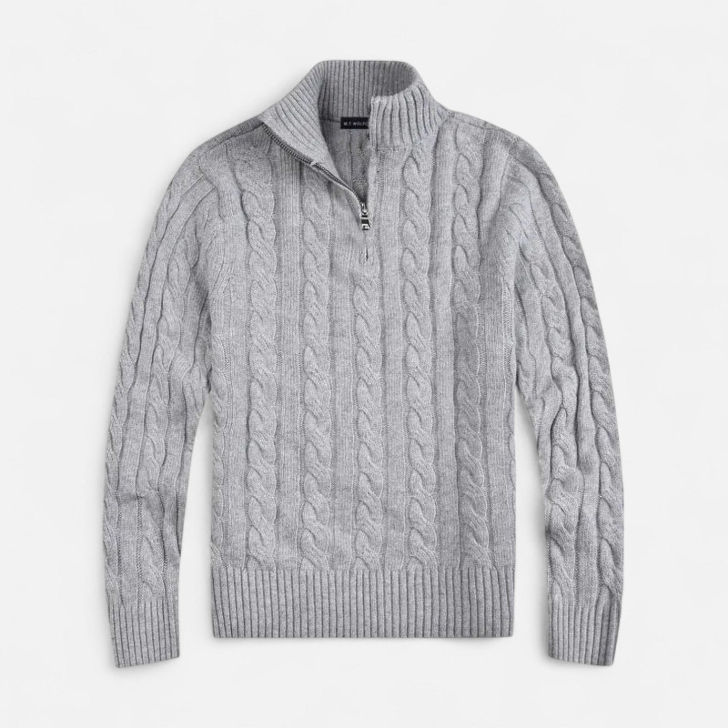 Men's Cable Knit Cardigan Sweater - OutfitLondon