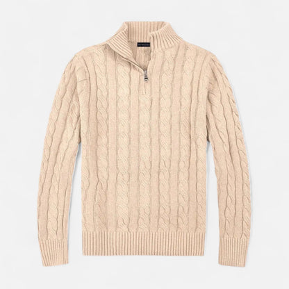 Men's Cable Knit Cardigan Sweater