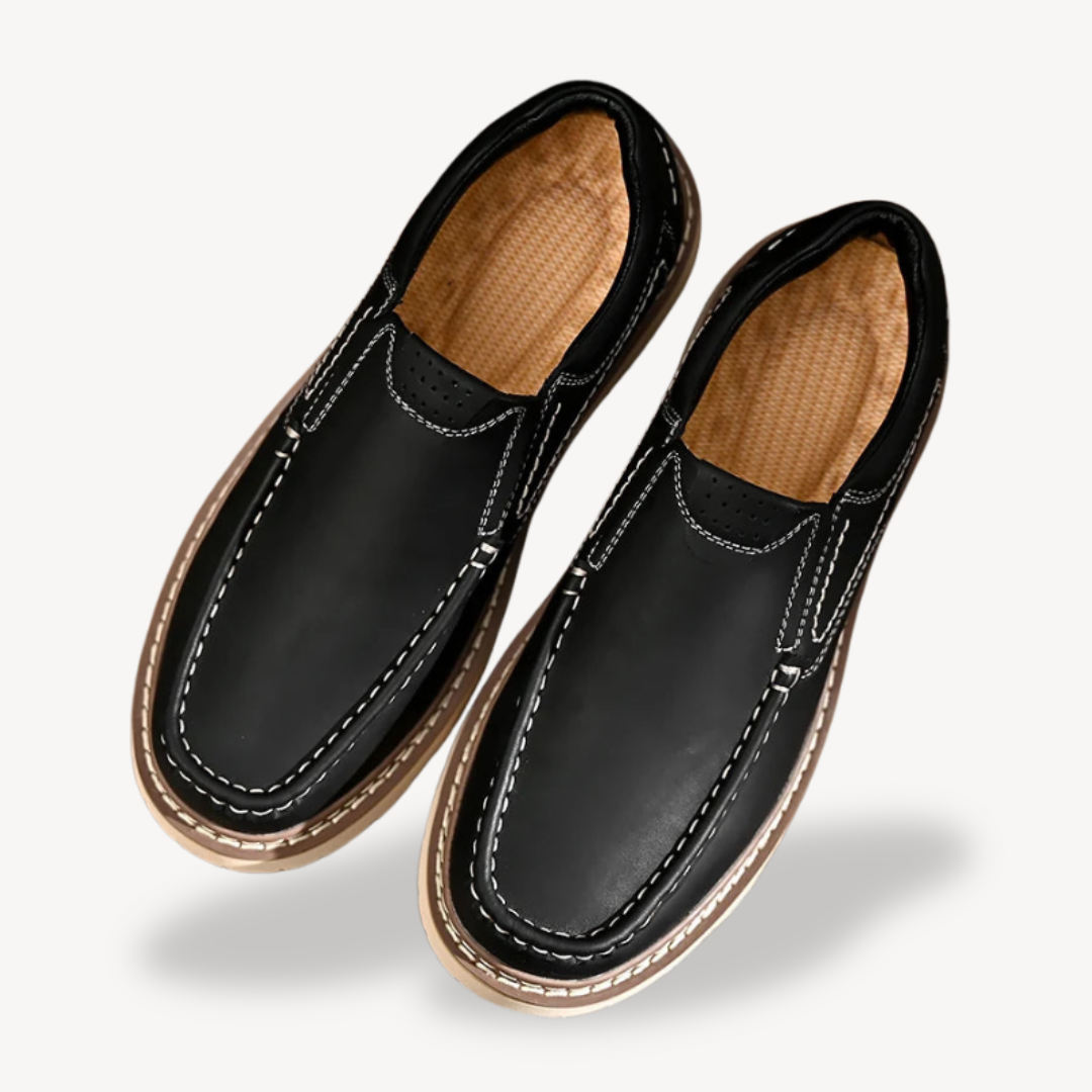 Comfortable Brown Leather Men's Shoes - OutfitLondon