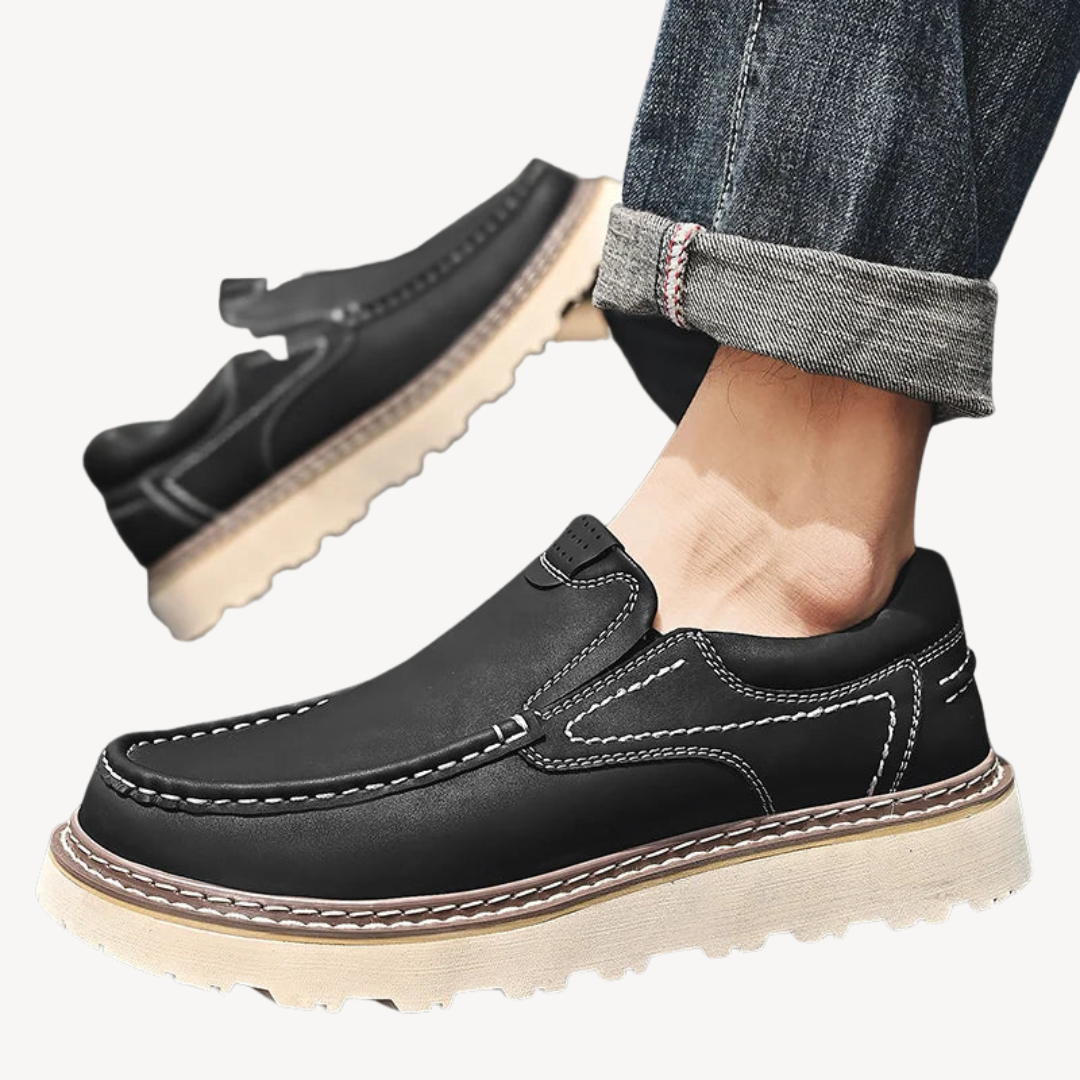 Comfortable Brown Leather Men's Shoes