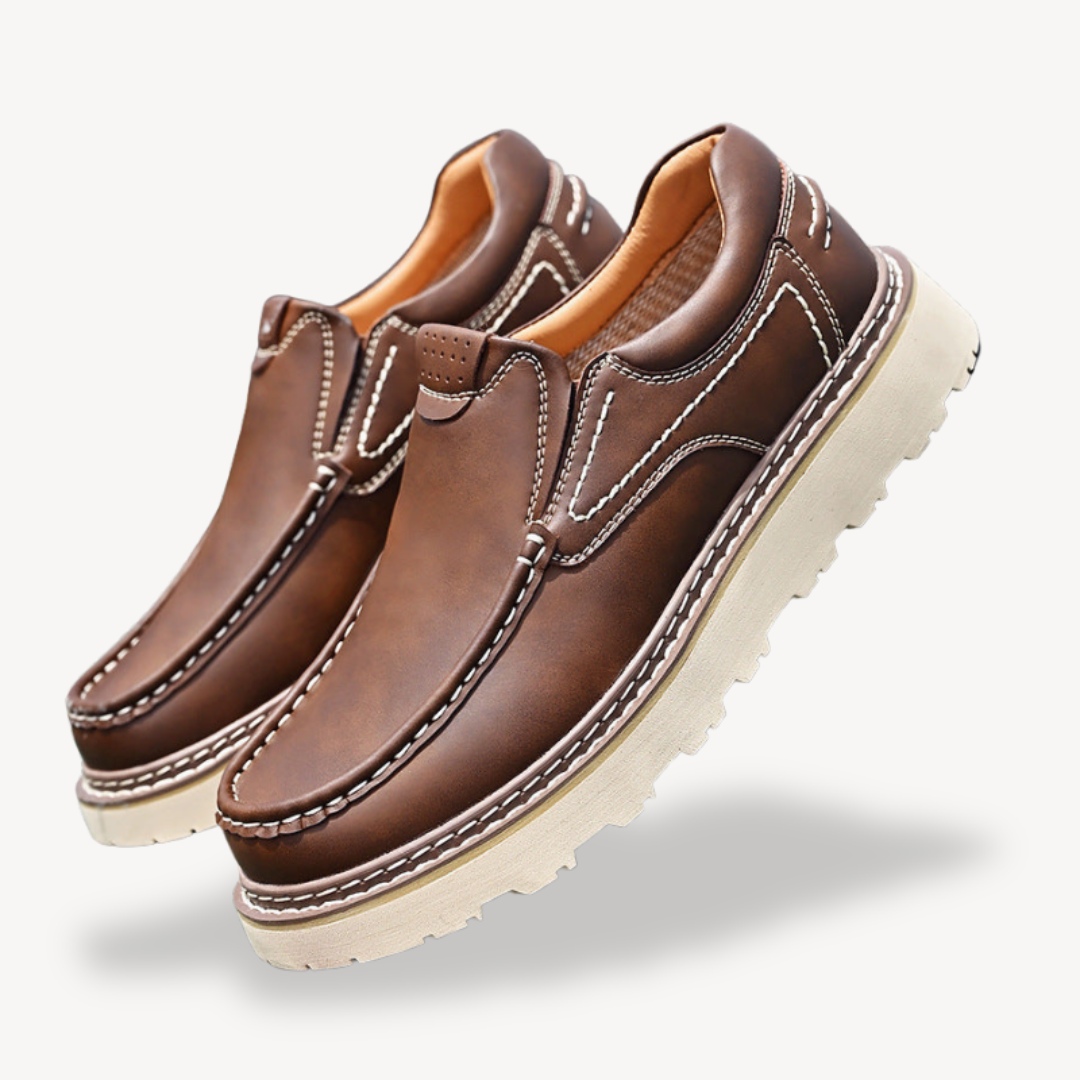 Comfortable Brown Leather Men's Shoes