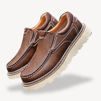 Comfortable Brown Leather Men's Shoes