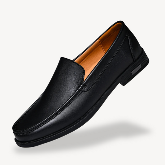 Classic Leather Slip On Loafers - OutfitLondon