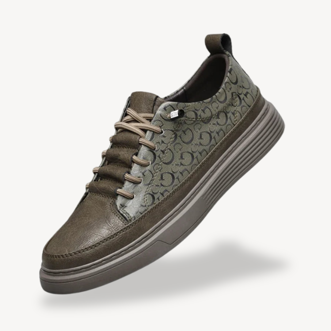 Brown and Black Leather Sports Shoe - OutfitLondon