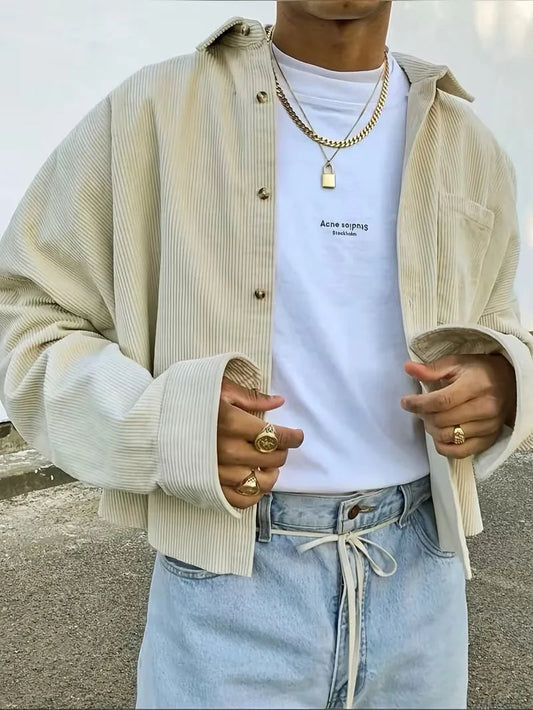 Men's Casual Oversized Corduroy Jacket