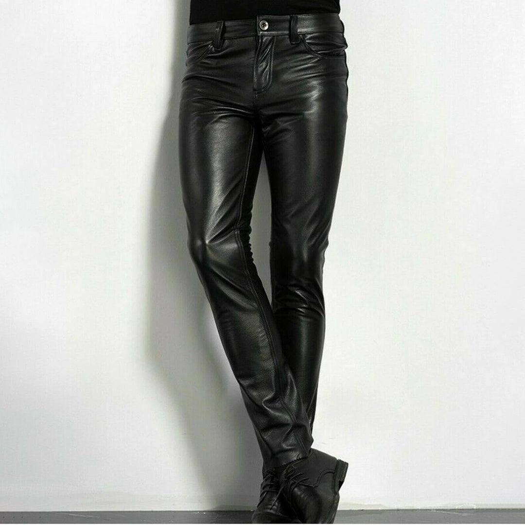 Men's Stylish Leather Slim Fit Pants