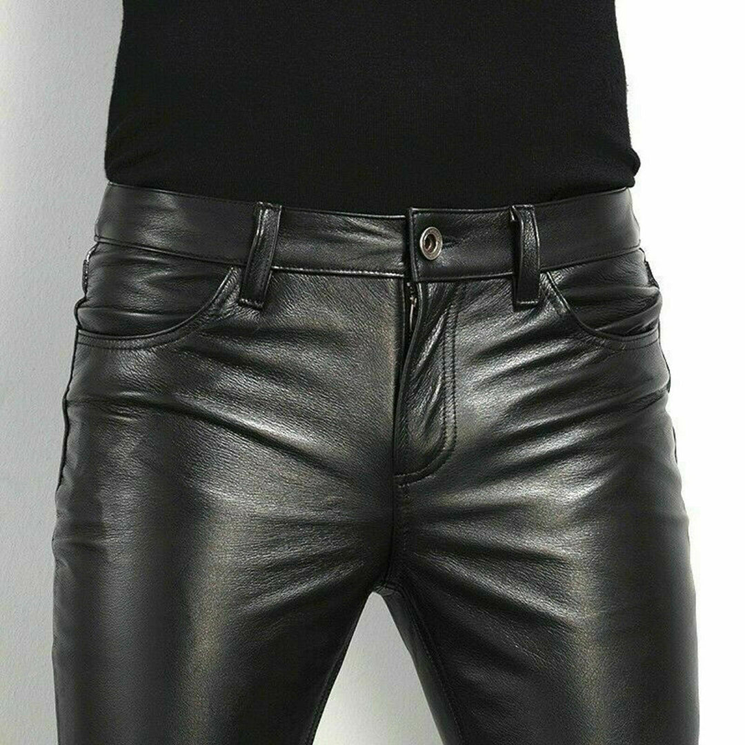 Men's Stylish Leather Slim Fit Pants