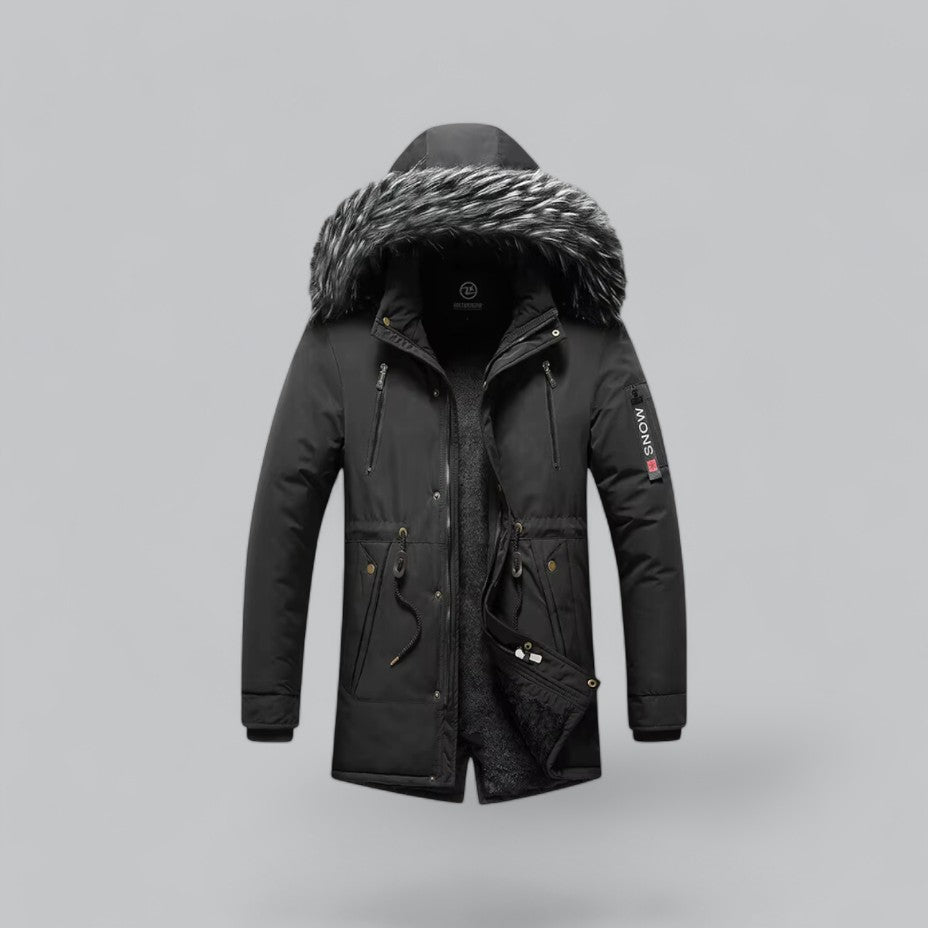 Warm Synthetic Fur Lined Parka Coat - OutfitLondon
