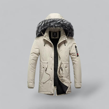 Warm Synthetic Fur Lined Parka Coat