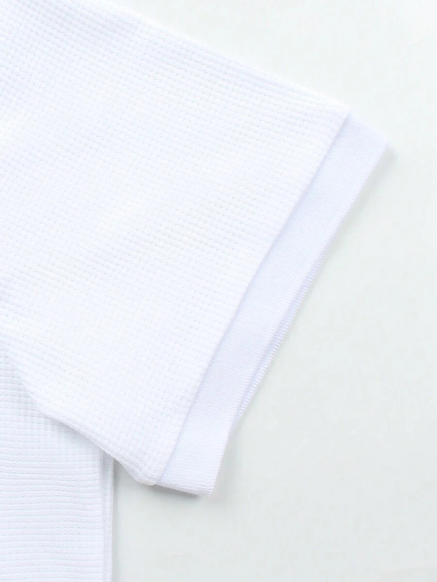 Men's Casual Cotton Polo Shirt and Shorts Set