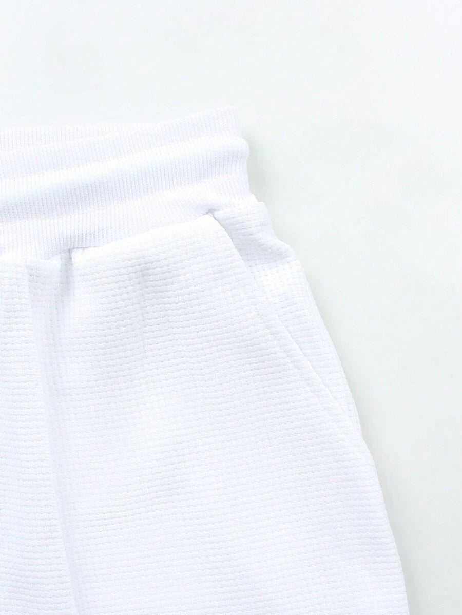 Men's Casual Cotton Polo Shirt and Shorts Set