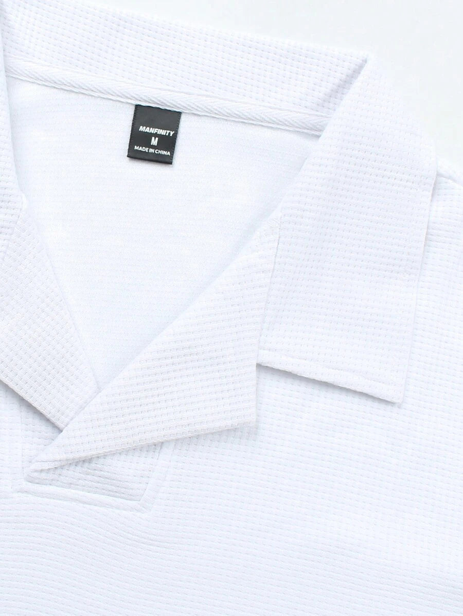 Men's Casual Cotton Polo Shirt and Shorts Set