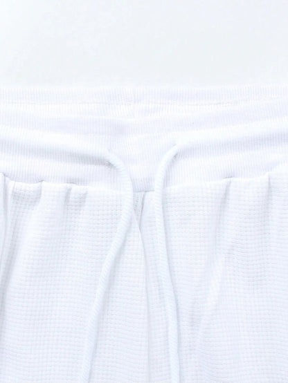 Men's Casual Cotton Polo Shirt and Shorts Set