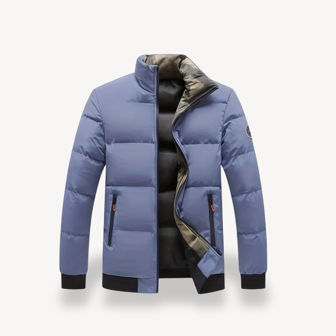 Men's Black Padded Bomber Jacket
