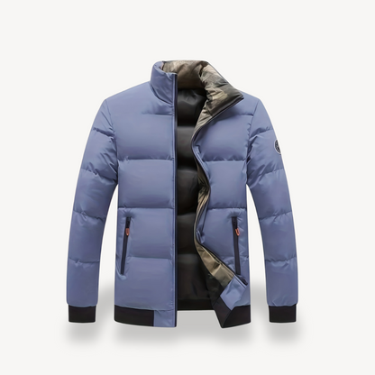 Men's Black Padded Bomber Jacket
