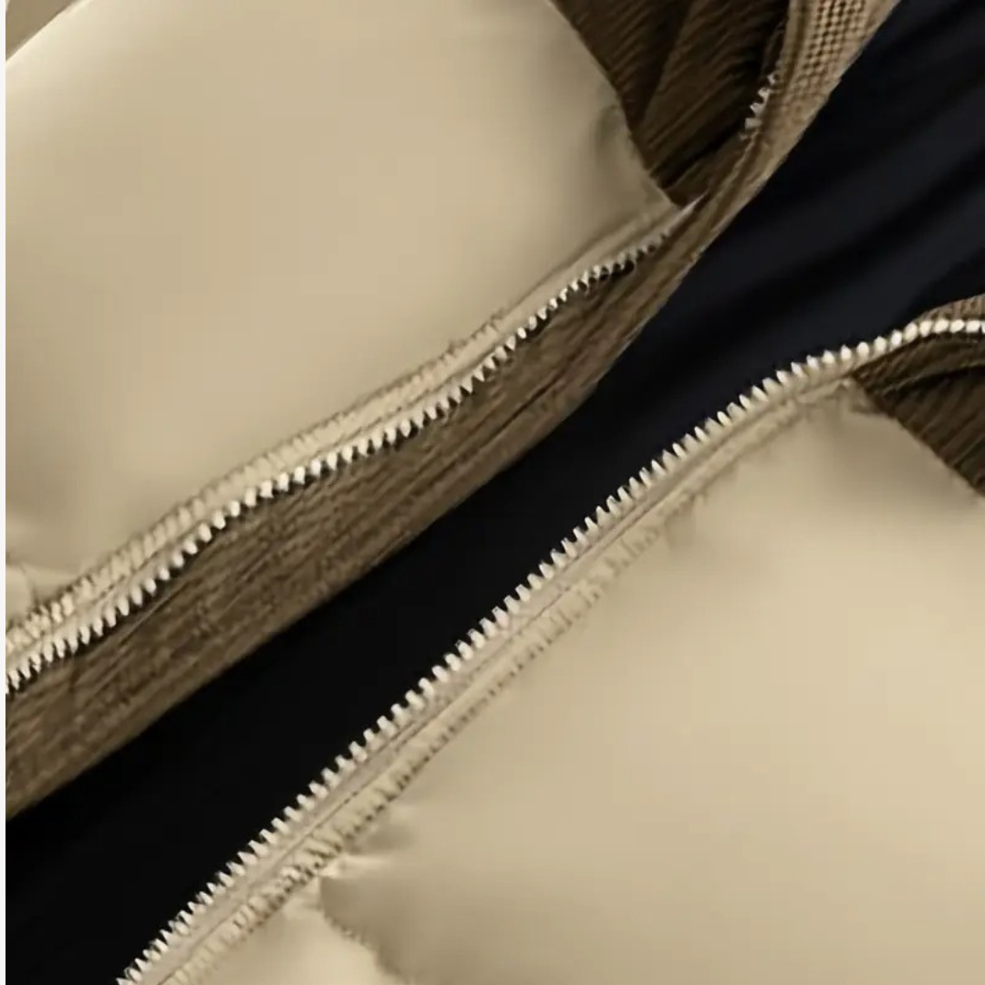 Soft Men's Quilted Contrast Hood Jacket