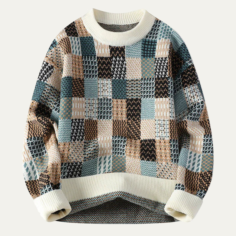 Classic Multi-Colored Crew Neck Sweater - OutfitLondon