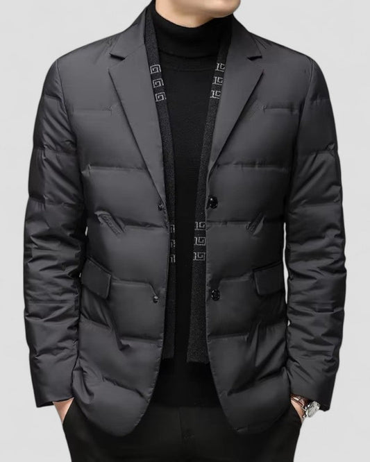 Men's Padded Tailored Coat Jacket - OutfitLondon