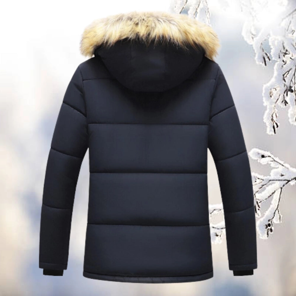 Warm Quilted Parka Jacket for Men