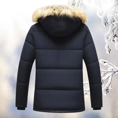 Warm Quilted Parka Jacket for Men