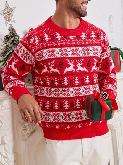 Festive Holiday Reindeer Sweater for Men