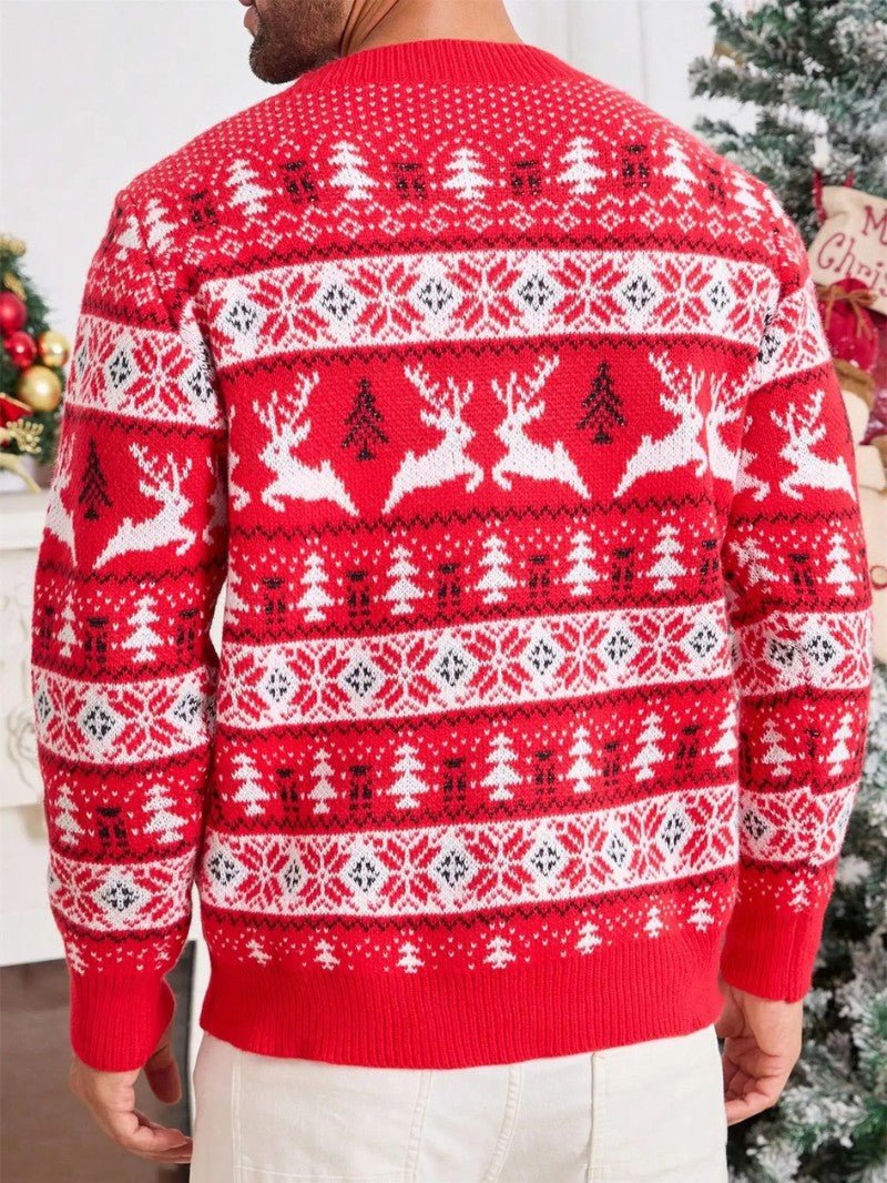 Festive Holiday Reindeer Sweater for Men