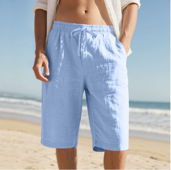 Men's Casual Lightweight Cotton Beach Shorts