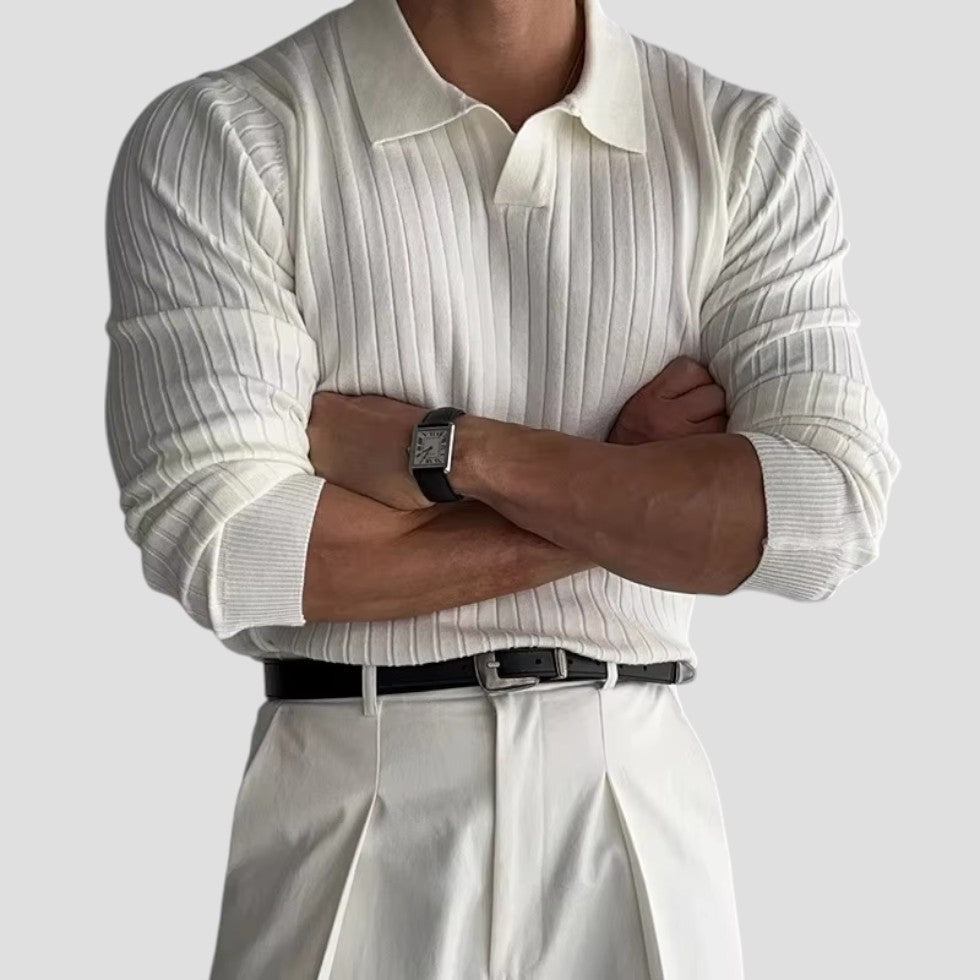 Classic Fit Crew Neck Polo Shirt
