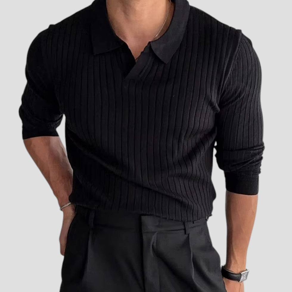 Classic Fit Crew Neck Polo Shirt