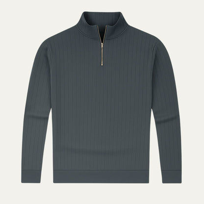 Men's Thick Textured Quarter Zip Pullover Sweater