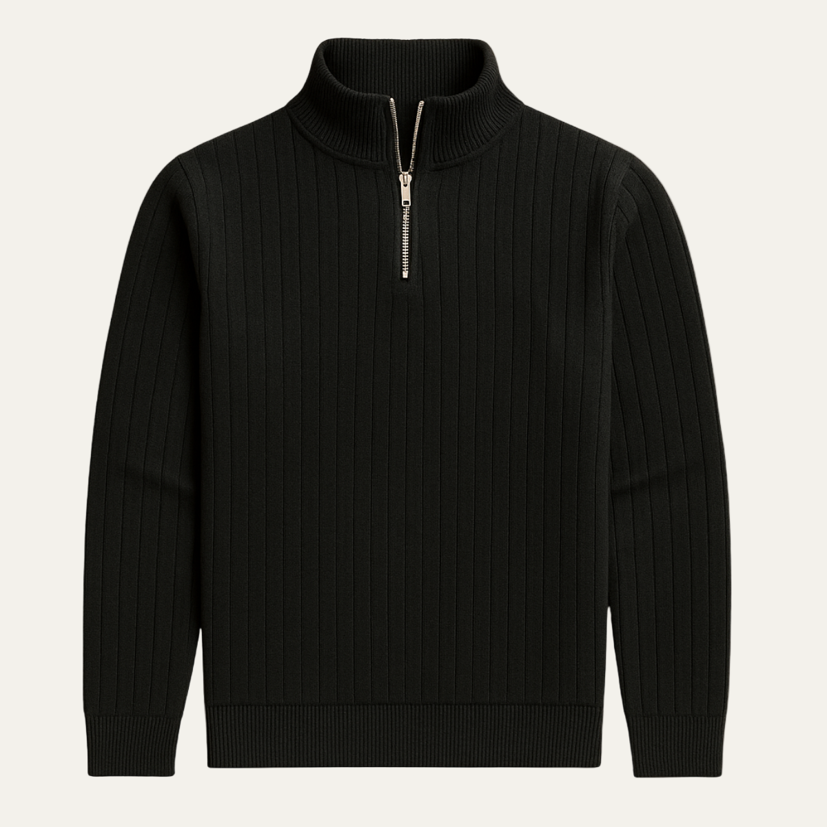 Men's Thick Textured Quarter Zip Pullover Sweater